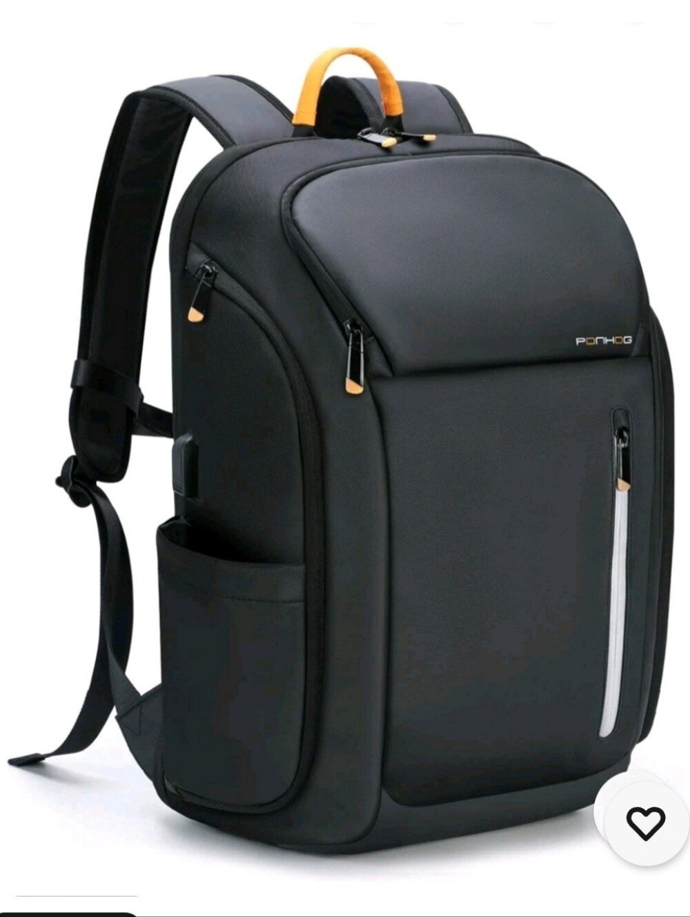 Ponhog Black 17.3" Laptop 10 Pocket 900D Tech Fit  BusinessTravel Backpack